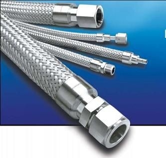 O tamanho feito sob encomenda PE/PTFE trançou a tubulação resistente do alcaloide hidráulico de Mesh Explosion Proof Flexible Acid da mangueira