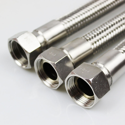Construção de aço inoxidável tubo de fio único trançado corrugado mangueira de metal flexível com encaixe