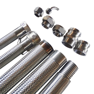 A tubulação de mangueira flexível trançada de aço inoxidável do metal da porca personalizou o diâmetro 8-850mm