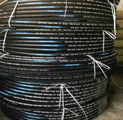 Do óleo hidráulico de alta pressão de borracha da mangueira de pano o fio resistente trançou a mangueira flexível 1-100MPa