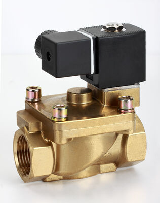 Válvula de solenoide de latão normalmente aberta e normalmente fechada para controlo de fluidos